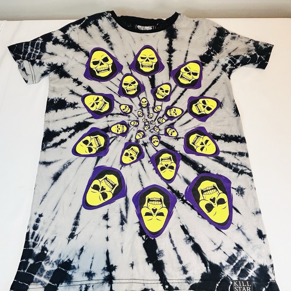 Killstar x Masters of the Universe Skeletor Tie Dye Shirt Mens Small Graphic Tee